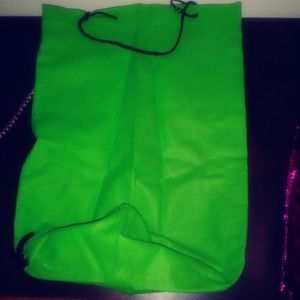 Lime Green Backpack Tote Bag
